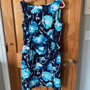 Jones New York Signature Floral Stretch Dress Sleeveless Size 8 EUC